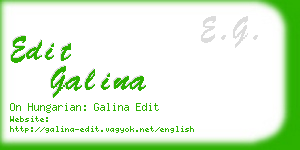 edit galina business card